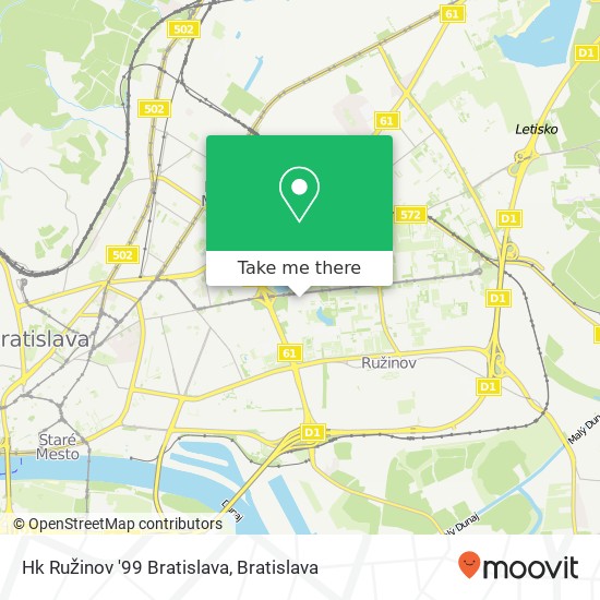 Hk Ružinov '99 Bratislava map