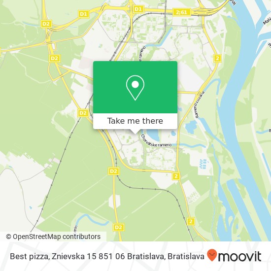 Best pizza, Znievska 15 851 06 Bratislava map