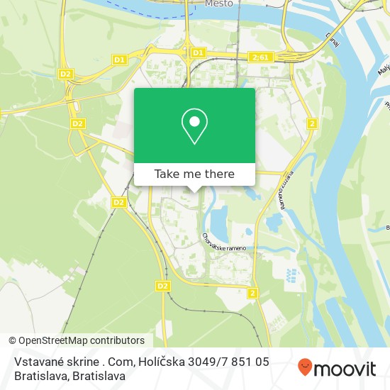 Vstavané skrine . Com, Holíčska 3049 / 7 851 05 Bratislava map