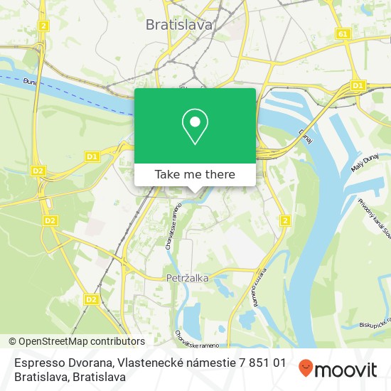 Espresso Dvorana, Vlastenecké námestie 7 851 01 Bratislava map