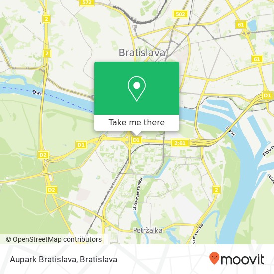 Aupark Bratislava map