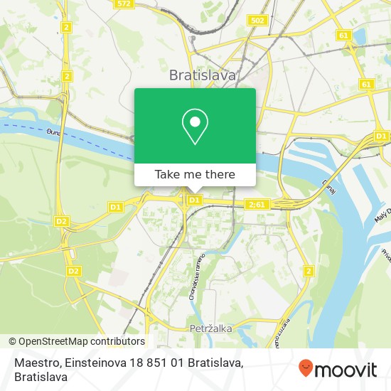Maestro, Einsteinova 18 851 01 Bratislava map