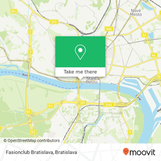 Fasionclub Bratislava map