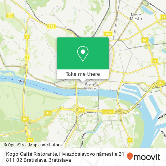 Kogo-Caffé Ristorante, Hviezdoslavovo námestie 21 811 02 Bratislava map