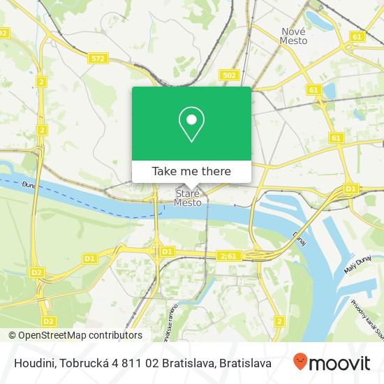 Houdini, Tobrucká 4 811 02 Bratislava map