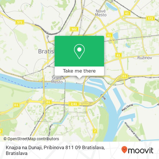 Knajpa na Dunaji, Pribinova 811 09 Bratislava map