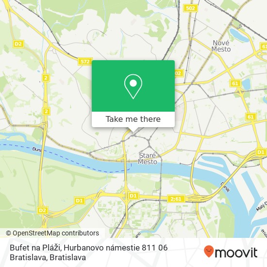 Bufet na Pláži, Hurbanovo námestie 811 06 Bratislava map