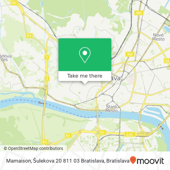 Mamaison, Šulekova 20 811 03 Bratislava map