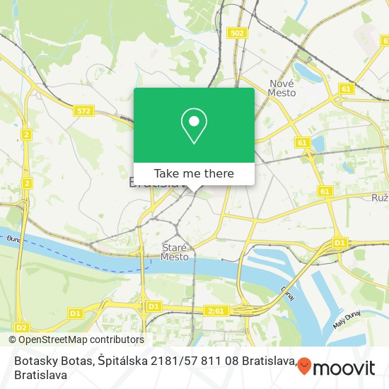 Botasky Botas, Špitálska 2181 / 57 811 08 Bratislava map