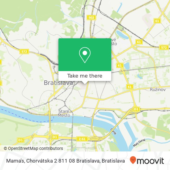 Mama's, Chorvátska 2 811 08 Bratislava map