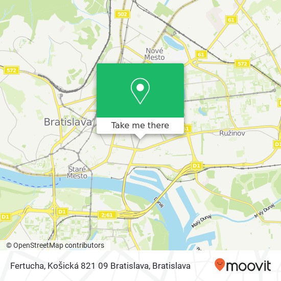 Fertucha, Košická 821 09 Bratislava map