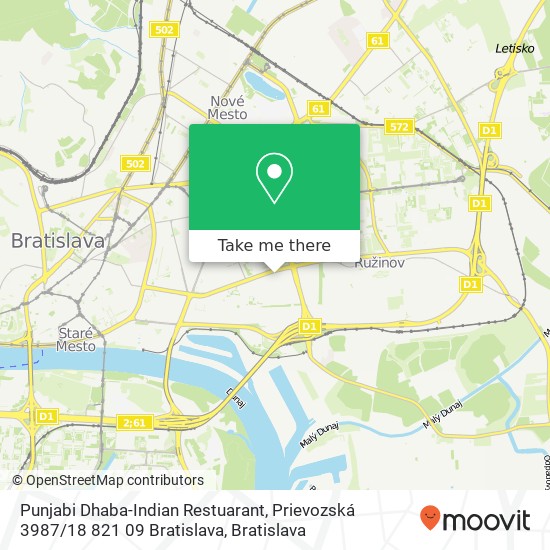 Punjabi Dhaba-Indian Restuarant, Prievozská 3987 / 18 821 09 Bratislava map