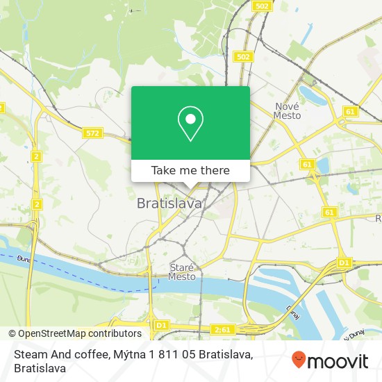 Steam And coffee, Mýtna 1 811 05 Bratislava map