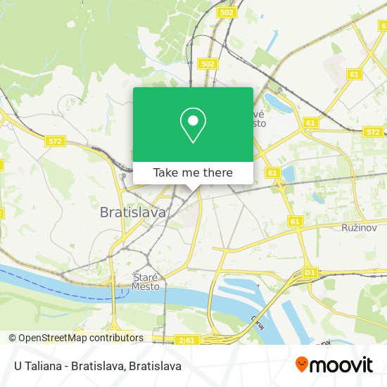 U Taliana - Bratislava map