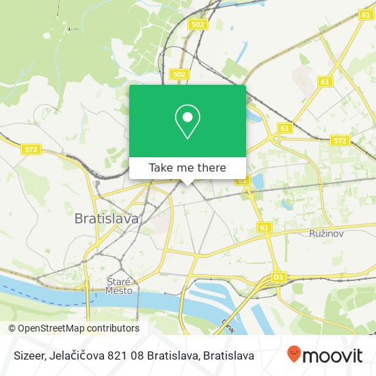 Sizeer, Jelačičova 821 08 Bratislava map