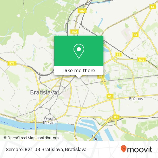 Sempre, 821 08 Bratislava map