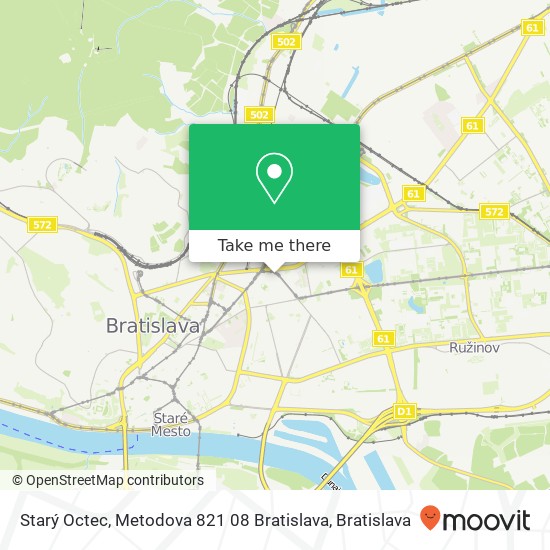 Starý Octec, Metodova 821 08 Bratislava map