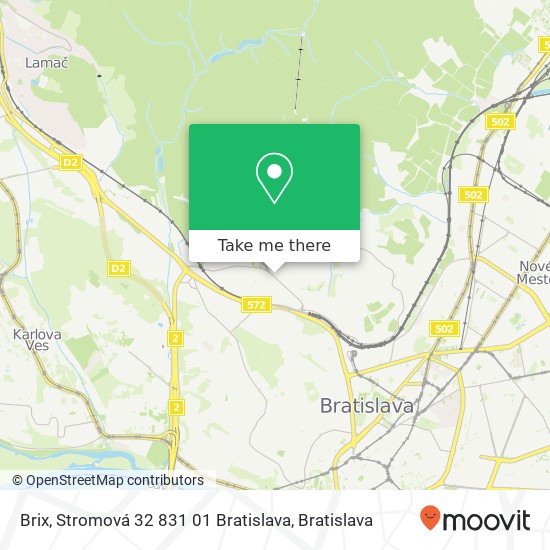 Brix, Stromová 32 831 01 Bratislava map