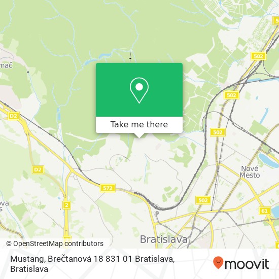 Mustang, Brečtanová 18 831 01 Bratislava map