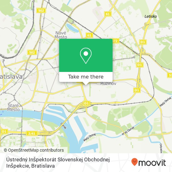 Ústredný Inšpektorát Slovenskej Obchodnej Inšpekcie map