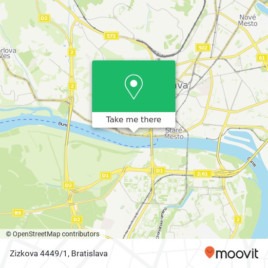 Zizkova 4449/1 map