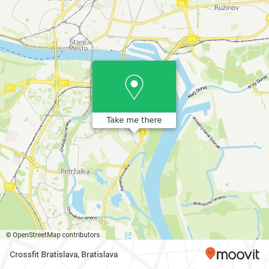 Crossfit Bratislava map