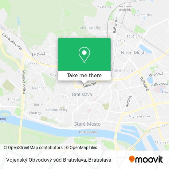 Vojenský Obvodový súd Bratislava map