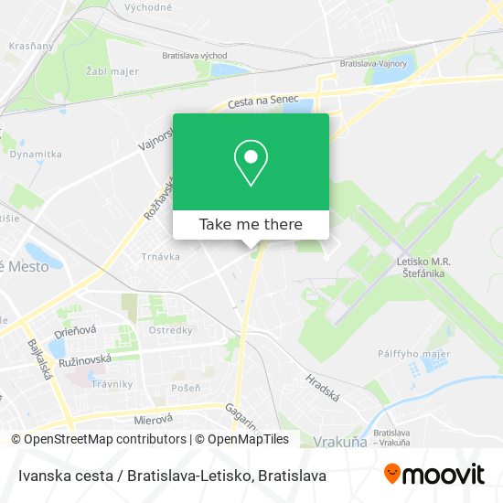 Ivanska cesta / Bratislava-Letisko map