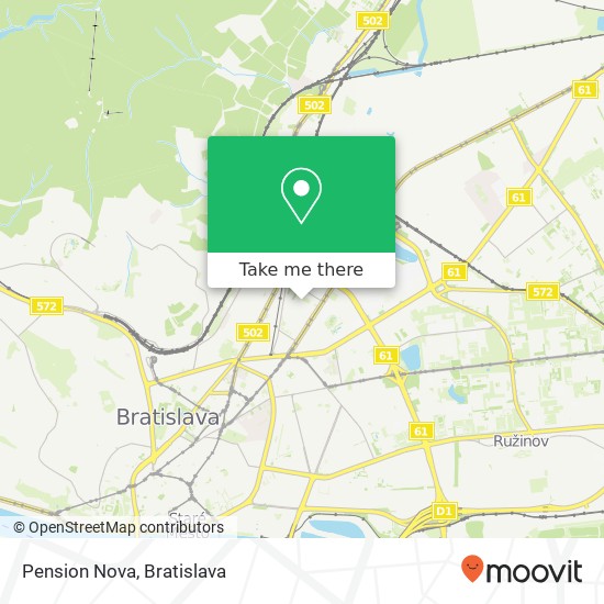 Pension Nova map