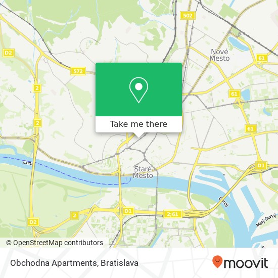 Obchodna Apartments map