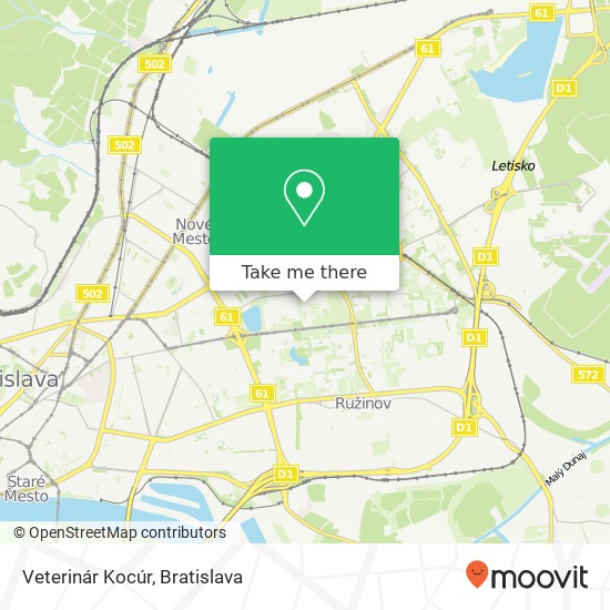 Veterinár Kocúr map