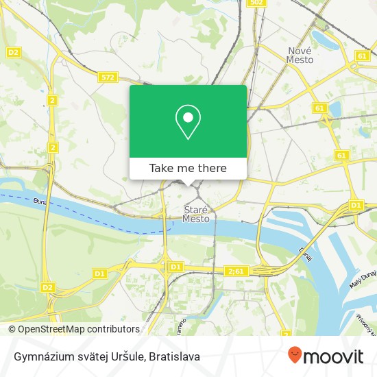 Gymnázium svätej Uršule map