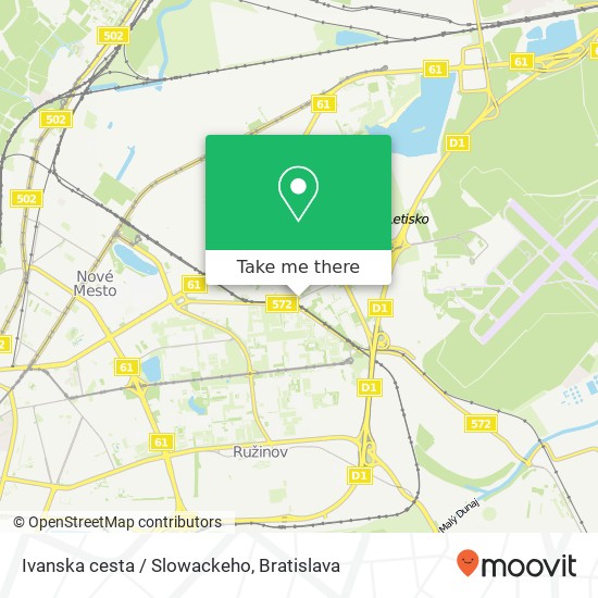 Ivanska cesta / Slowackeho map