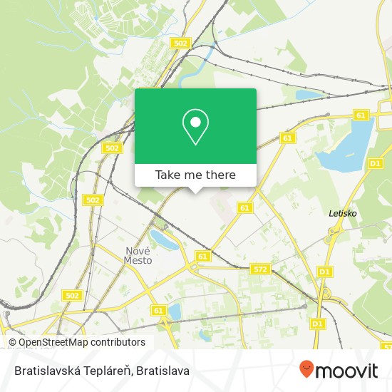 Bratislavská Tepláreň map