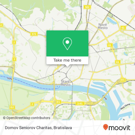 Domov Seniorov Charitas map