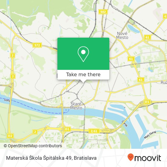 Materská Škola Špitálska 49 map