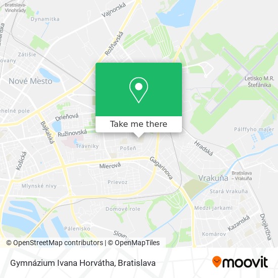 Gymnázium Ivana Horvátha map
