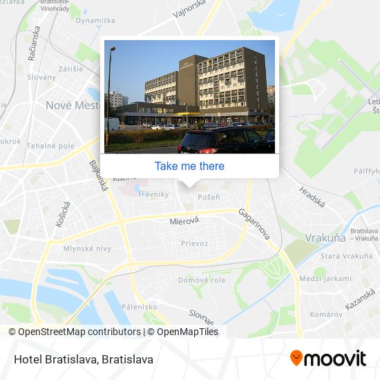 Hotel Bratislava map