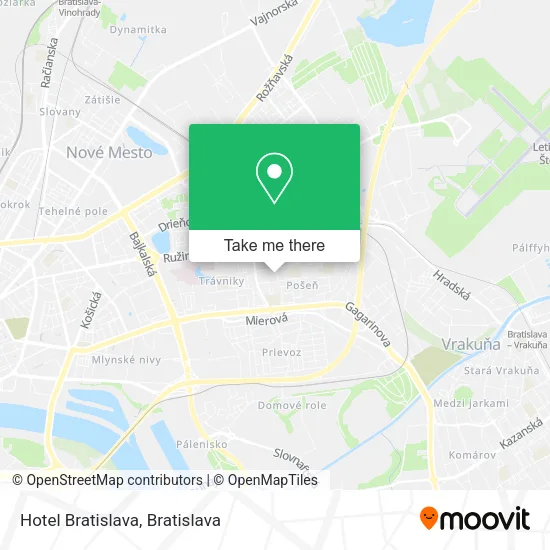 Hotel Bratislava map
