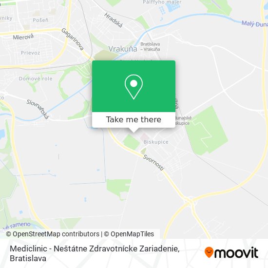 Mediclinic - Neštátne Zdravotnícke Zariadenie map