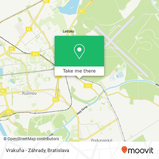 Vrakuňa - Záhrady map