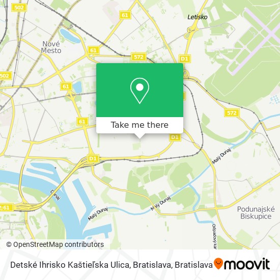 Detské Ihrisko Kaštieľska Ulica, Bratislava map