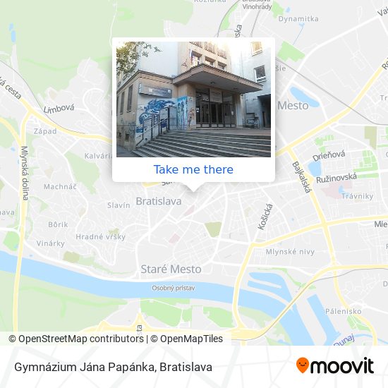 Gymnázium Jána Papánka map