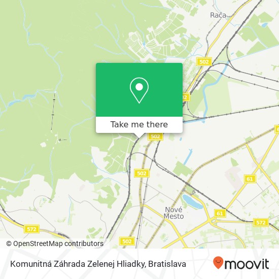 Komunitná Záhrada Zelenej Hliadky map