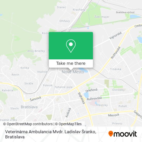 Veterinárna Ambulancia Mvdr. Ladislav Šranko map
