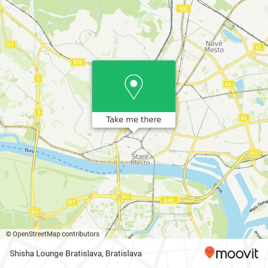 Shisha Lounge Bratislava map