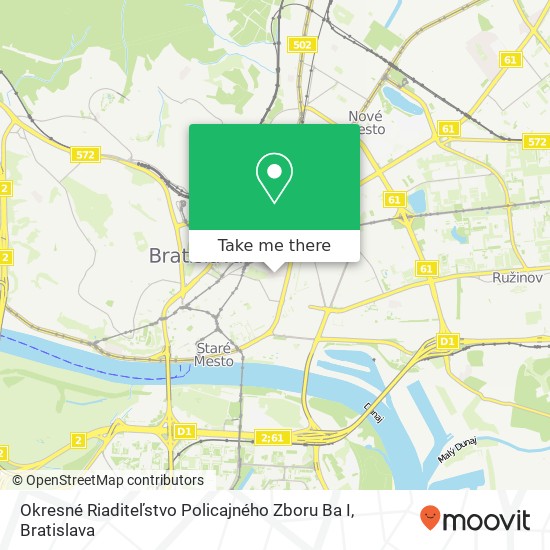 Okresné Riaditeľstvo Policajného Zboru Ba I map