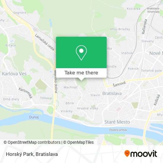Horský Park map