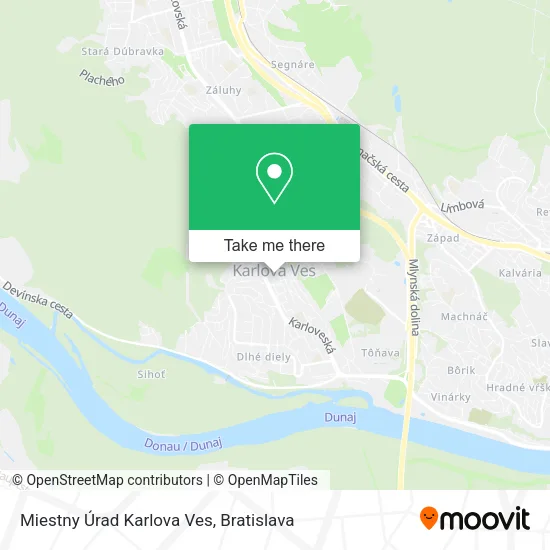 Miestny Úrad Karlova Ves map