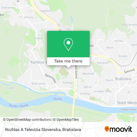 Rozhlas A Televízia Slovenska map